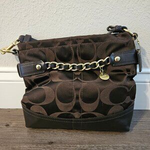 Coach Women's Sateen Chain Duffle Cross-body Bag F18862 - Excellent!
